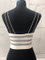 2019 new sling top tube top underwear black and white stripes