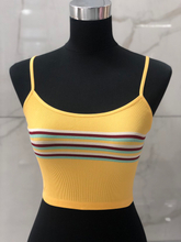 2019 new sling top tube top underwear color stripes