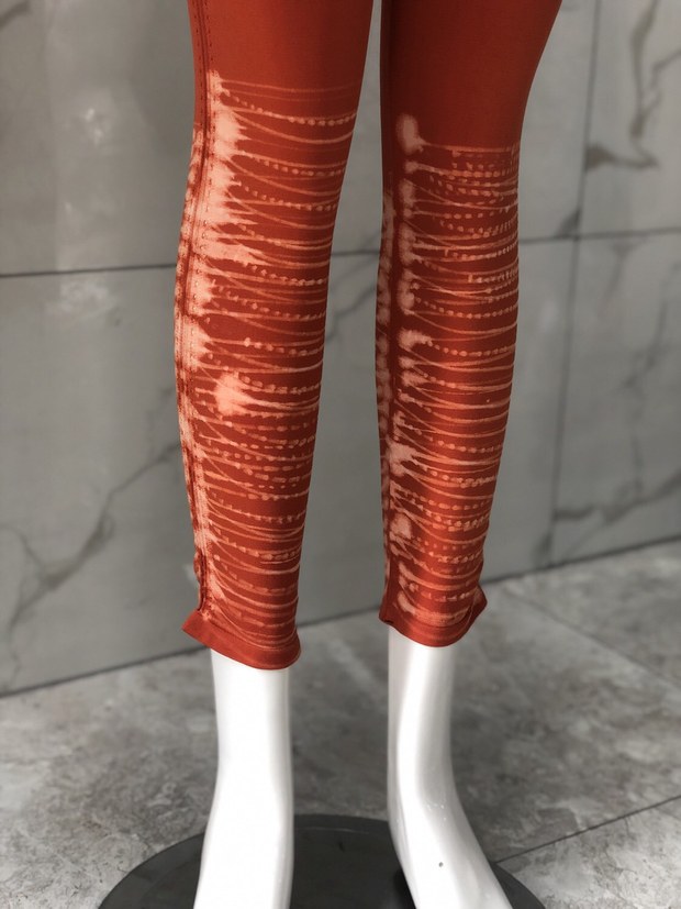 2019 new seamless pants tie-dyed cropped trousers