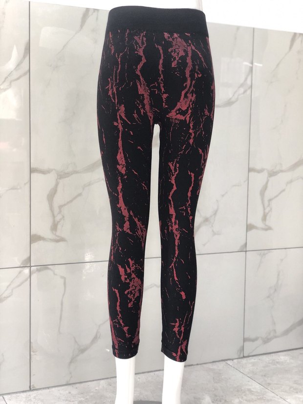 2019 new seamless pants tie-dyed cropped trousers