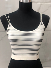 2019 new sling top tube top underwear black and white stripes
