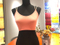 Seamless multi-shoulder strap short vest beauty back watermelon red sexy was thin