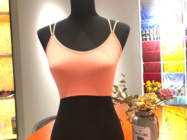 Seamless multi-shoulder strap short vest beauty back watermelon red sexy was thin