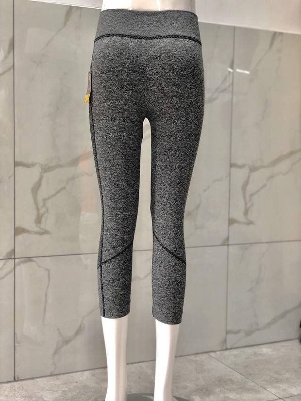2019 new seamless pants gray ash cropped trousers