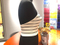 Seamless word beauty back stripe sleeveless blouse sexy special