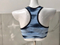 2019 new seamless sports female work short jacket tie-dyed mesh with chest pad