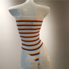 2020 new color stripe tube top bodysuit