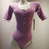 New fashion seamless short sleeve button decoration jumpsuit