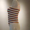 2020 new color stripe tube top bodysuit