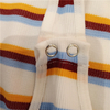 2020 new color stripe tube top bodysuit