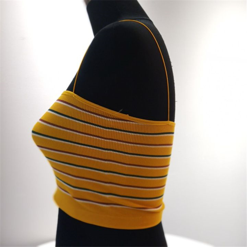 Fashionable new thin straps strapless tube top vest